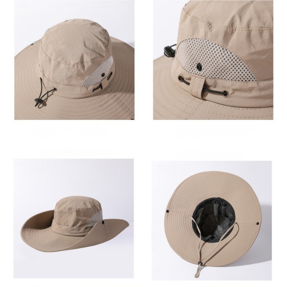 bulk boonie sun hats breathable mesh chin cord details Bulk outdoor boonie sun hats featuring breathable mesh ventilation and adjustable chin cord details