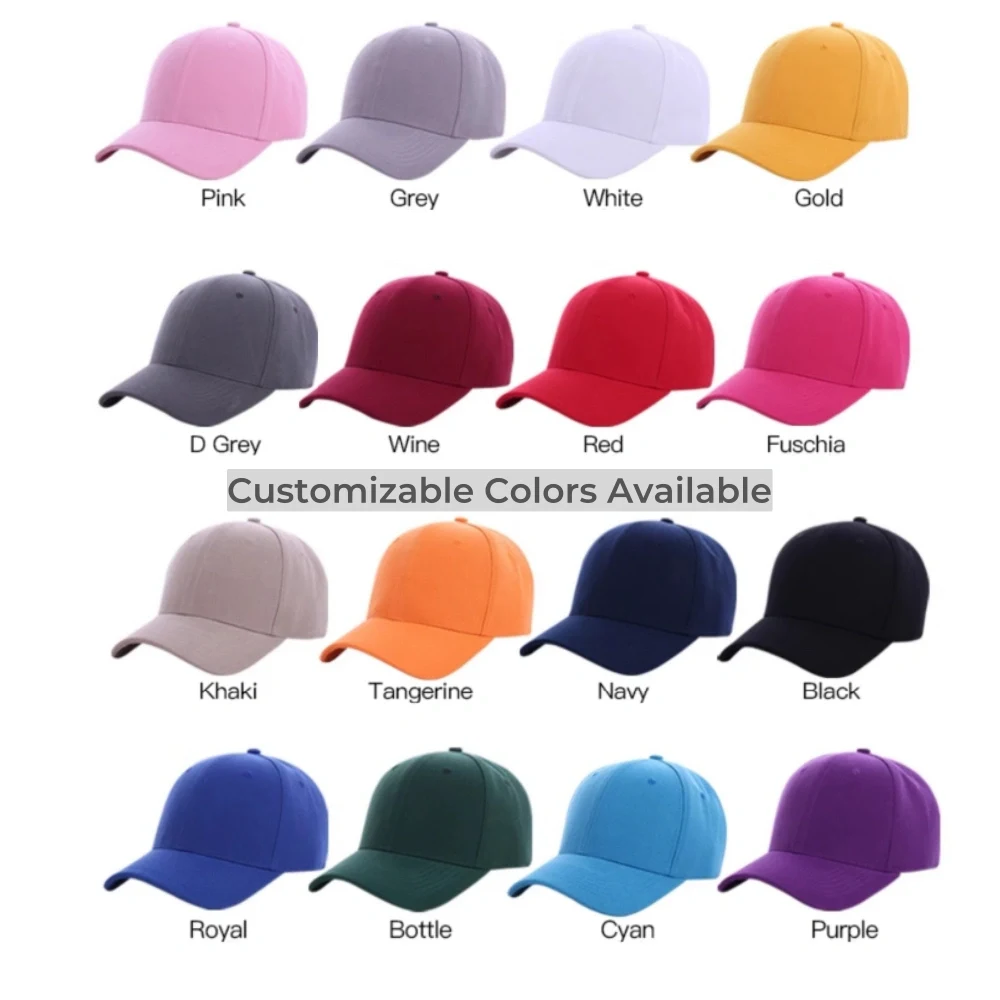 Bulk Baseball Caps Wholesale Fabric Colors Available fabric color choices and cotton twill material charts for bulk baseball caps wholesale