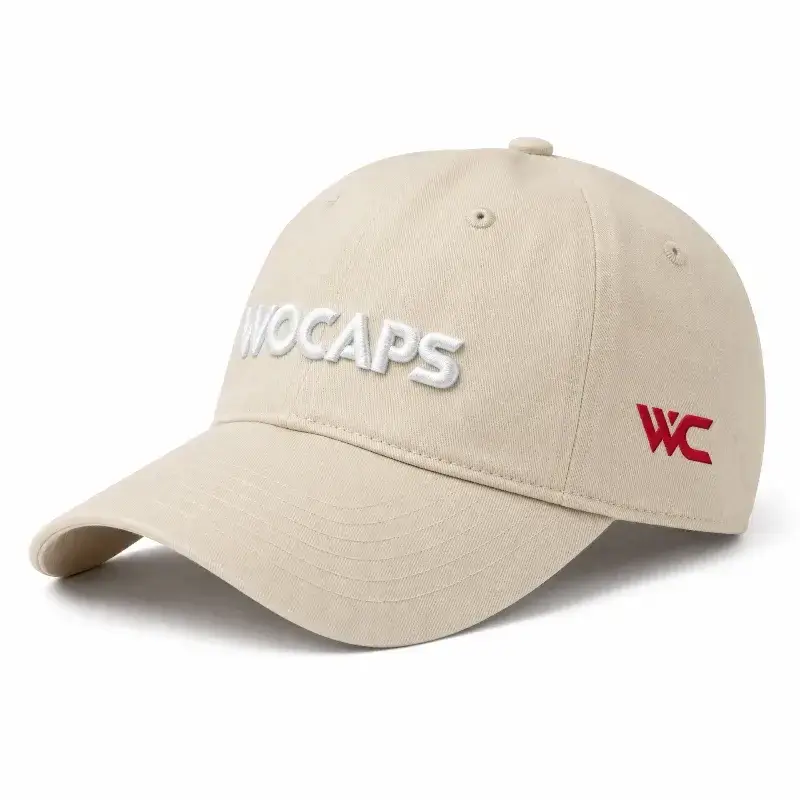 Home of Factory Direct Custom Headwear Embroidery logo dad hat detail
